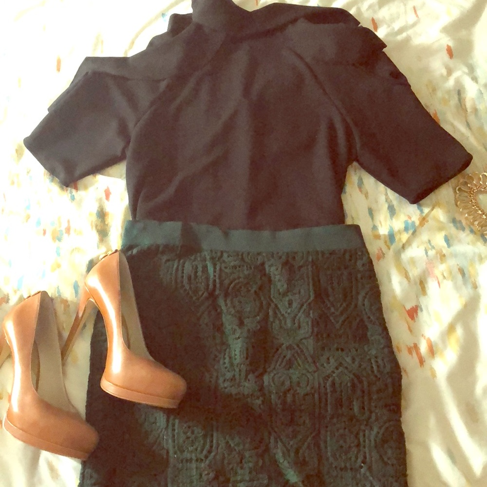 Black cut out top